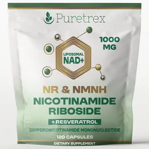 PURETREX liposomal NAD+ Booster – NR + NMNH Nicotinamide Riboside & Resveratrol | Advanced Cellular Energy, Anti-Aging, Mitochondrial Support | 1000mg Capsules