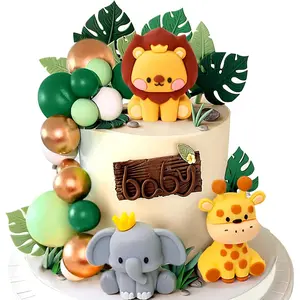 Baby Shower Cake Decoration Safari Animals Cake Decoration Wild One Cake Decoration Two Wild Cake Topper Giraffe Monkey Cake Topper