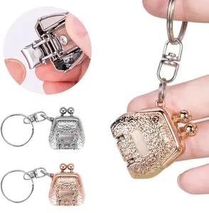 EMPTAN Mini Bag-Shaped Nail Clipper Keychain, Portable Fingernail Clipper with Keyring, Stainless Steel Mini Fingernail Clipper for Home Travel Daily Use, Compact Manicure Tool for Women & Men
