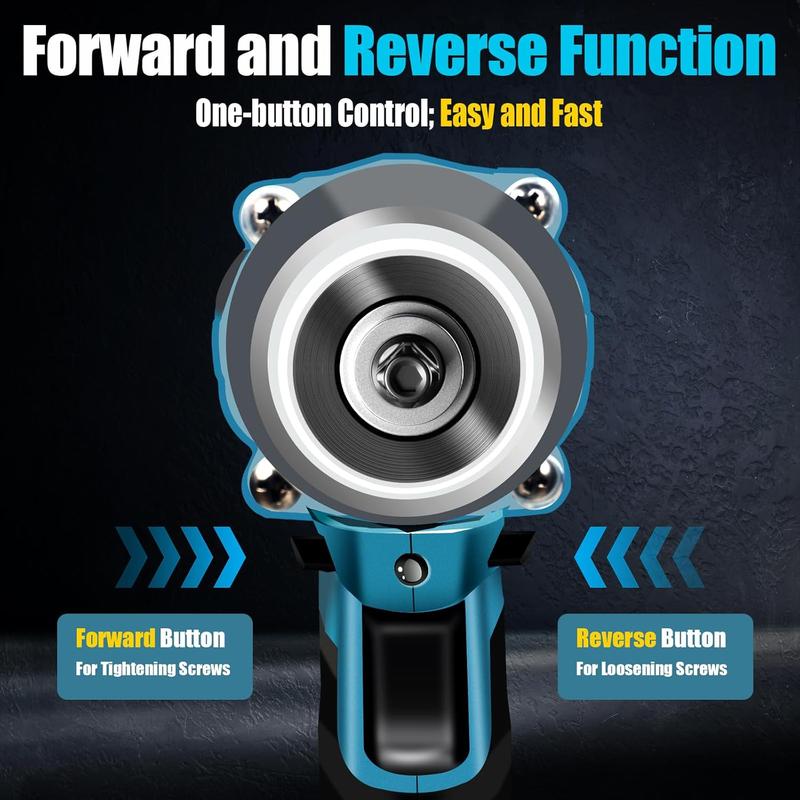 1/2 Cordless Impact Wrench,3-In-1 High Torque Impact Gun With 2x 3000mah Li-Ion Battery,5 Impact Sockets,8 Drills,10 Screws And Tool Case,Impact Tools For Car Lug Nuts