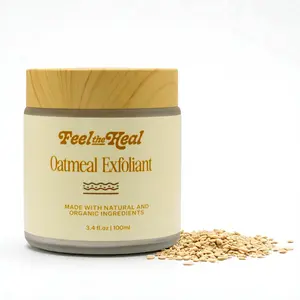 Feel the Heal Bamboo Oatmeal Exfoliant Powder | Natural Face & Body Scrub that Unclogs Pores, Smooths & Brightens Skin