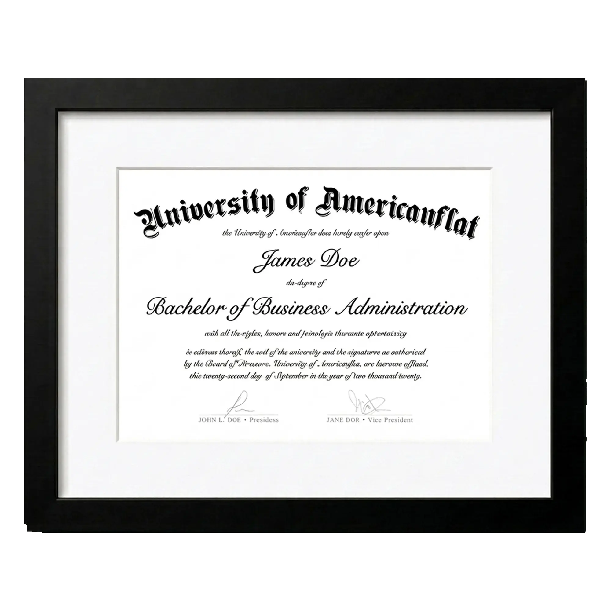 Americanflat Diploma Frame with Mat Shatter-Resistant Glass Classic Molding for Graduation Moments Decor Photo