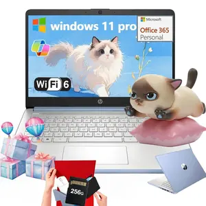 HP 14'' Student Business Laptop Computer - Intel Processor N150, 14 inch HD Display, AI-Powered, Lightweight, Windows 11 Pro, Webcam, up to 16GB RAM, 256 GB Storage,Bundle Accessory