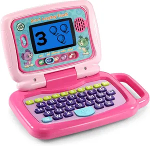 LeapFrog 2-in-1 LeapTop Touch Pink Kids Learning Laptop with ABC & 123 Games for Early Education