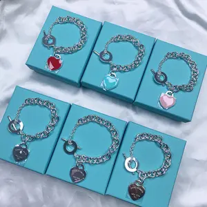 Silver jewelry love bracelet enamel bracelet high-end 925 sterling silver Dijia 18K gold bracelet women's and men's chain