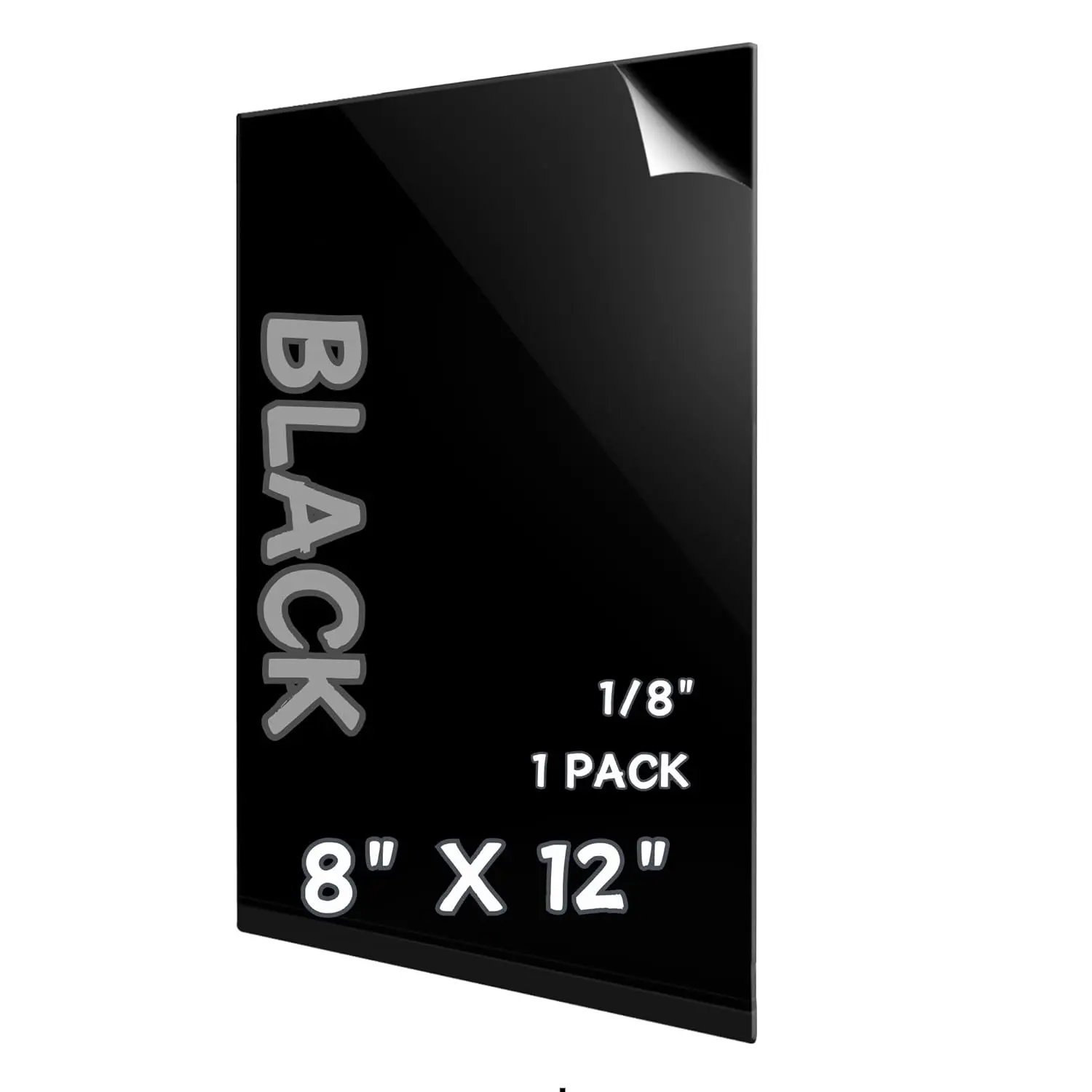 Black  Sheet 8X12Black Plexiglass Sheets 1/8 Inch ThickBlack  PanelAcrylic Board 1 count