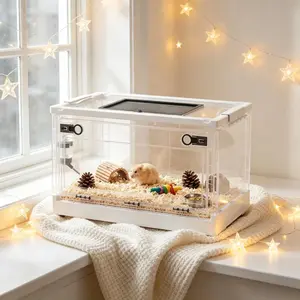 [Bellemave] Stackable Mice Cage,Gebril Cage,Hamster Cage,Small Animal Habitat