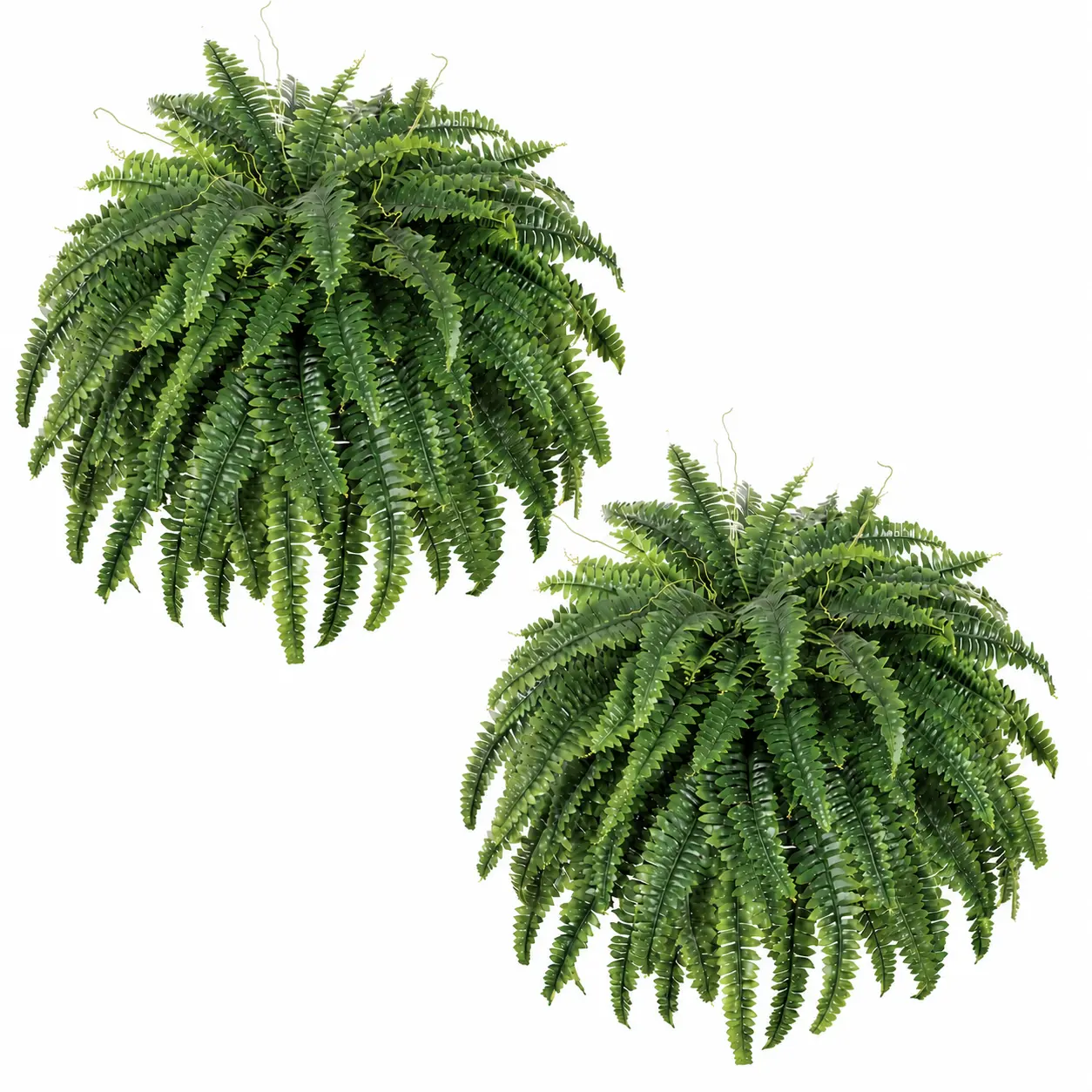 2Pcs 88-Branch Artificial Boston Fern Bush, 49Inch Large Artificial Ferns for Outdoors, Large Faux Ferns Artificial Plants,Suitable for Decorating Office, Living Room Faux Greenery
