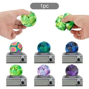 3D Printed Colorful Stress Ball with Storage Box, Detachable and Installable, Finger Stress Relief Toy, Creative Gift for Holidays and Birthdays