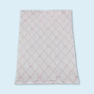 Pink bow baby girls soft blankets,kids blanket,travel blanket