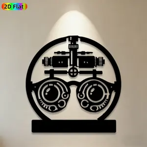 1pc Optometry Phoropter Metal Wall Art,Precision Phoropter Statue Mural, Ideal Gift for New Year, Christmas, Optometry Decor Enthusiasts, Powder-Coated Metal Wall Decor Wall Sculptures, Perfect for Clinic Wall & Office Fence, Unique Medical Theme Decor