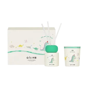 OILI QILI Dinosaur Birth Scented Candle Gift Set - "Spring Awakening" Aromatherapy Candle & Diffuser Set for Women, Home Fragrance Gift Box, 70g Candle + 50ml Diffuser