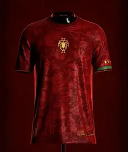 Premium C.R7 RED Football Jersey, Portugal Flag, Greatest OfAll TimeGOAT, Perfectly Detailed, The SiuFootball Jersey-The Siu Kit Trikot,Retro Soccer Shirt