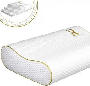 Emircey Memory Foam Pillow - Ultra Butterfly Button Design Cooling 3D Mesh Pillowcases - Soft Comfortable Pillow