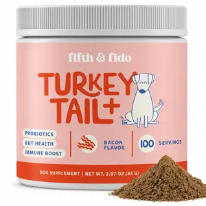 Turkey Tail Mushroom for Dogs Lipoma Treatment Immune Support Lumps Bumps Supplement Made in USA 100 Servings