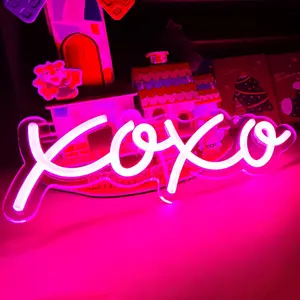 LED XOXO Neon Light Sign, USB-Operated Artwork Novelty Lighting, Decorative Marquee Sign for Home, Bar Party Decor