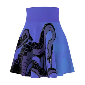 Release the Kraken Skirt, Octopus Women's Circle Skirt, Marine Life Fashion, Ocean Animal Apparel, Nautical Beach Clothing, Sea Creature