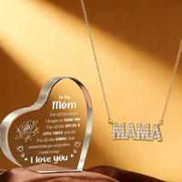 15.5*15.5*1.5 MOM+ Gold necklace