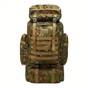 Unisex multi functional camouflage hiking backpack large capacity adjustable Oxford cloth suitable for outdoor enthusiasts durable camping backpack ideal for hiking and camping