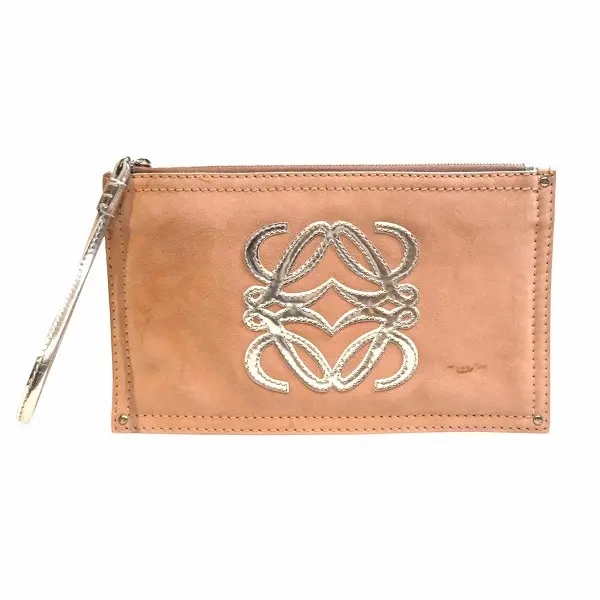 Pre-owned Loewe Suede Tote Bags Anagram Pouch