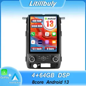 Car Stereo for Ford F150 2009-2012 Auto AC(Hi-end Model) touch screen has Android Auto Wireless Carplay, Bluetooth WIFI supports GPS Navigation