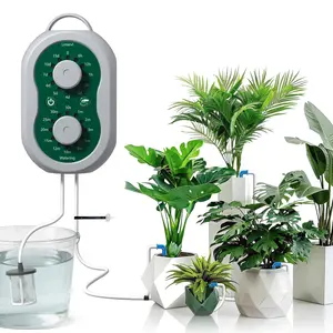 Homechoose utomatic Drip Irrigation System for Garden with USB & Timer, 50FT Plant Watering Devices for 15 Pots, IP65 Waterproof 2200mAh Watering System for Indoor Outdoor Lawn Farm Greenhouse