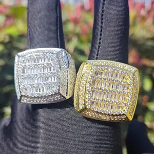 [ICE HUE]18K Gold Vacuum Plated Copper with 5A+ Sri Lanka Zircon Big Buling Ring Miami Italy Mexico & Micro Inspired for Women & Men Luxury Jewelry,Daily Wear,Casual Fashion,Gift Idea,Chicano,Classic,Hip Hop,Simple,Sporty Style