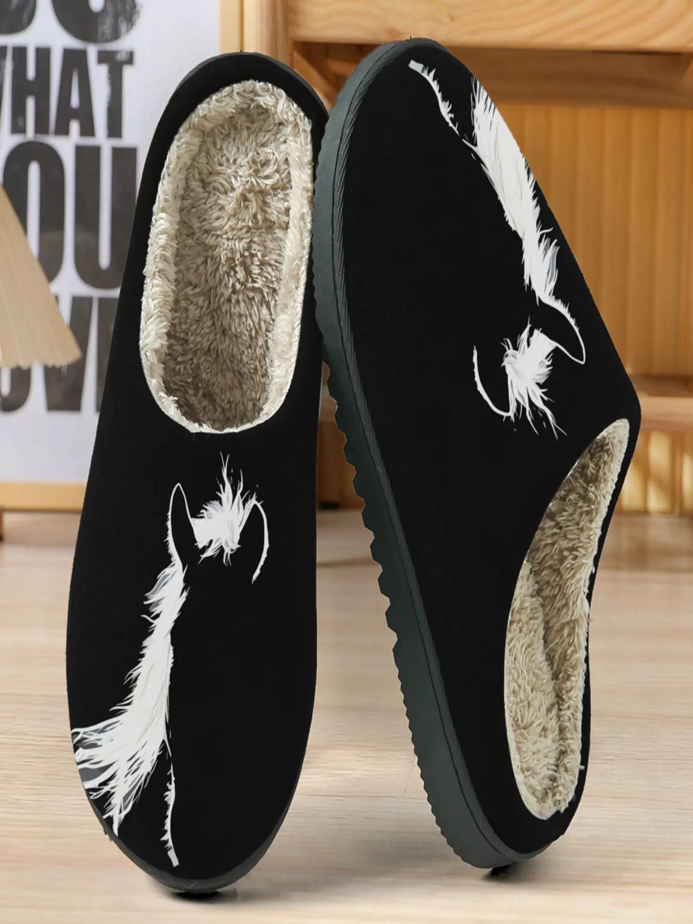 Horse Printed Soft Sole Slippers, Anti-Slip Wear-Resistant Non-Toxic Footwear, Casual Textile Upper Eva Sole Fall Winter Home Use
