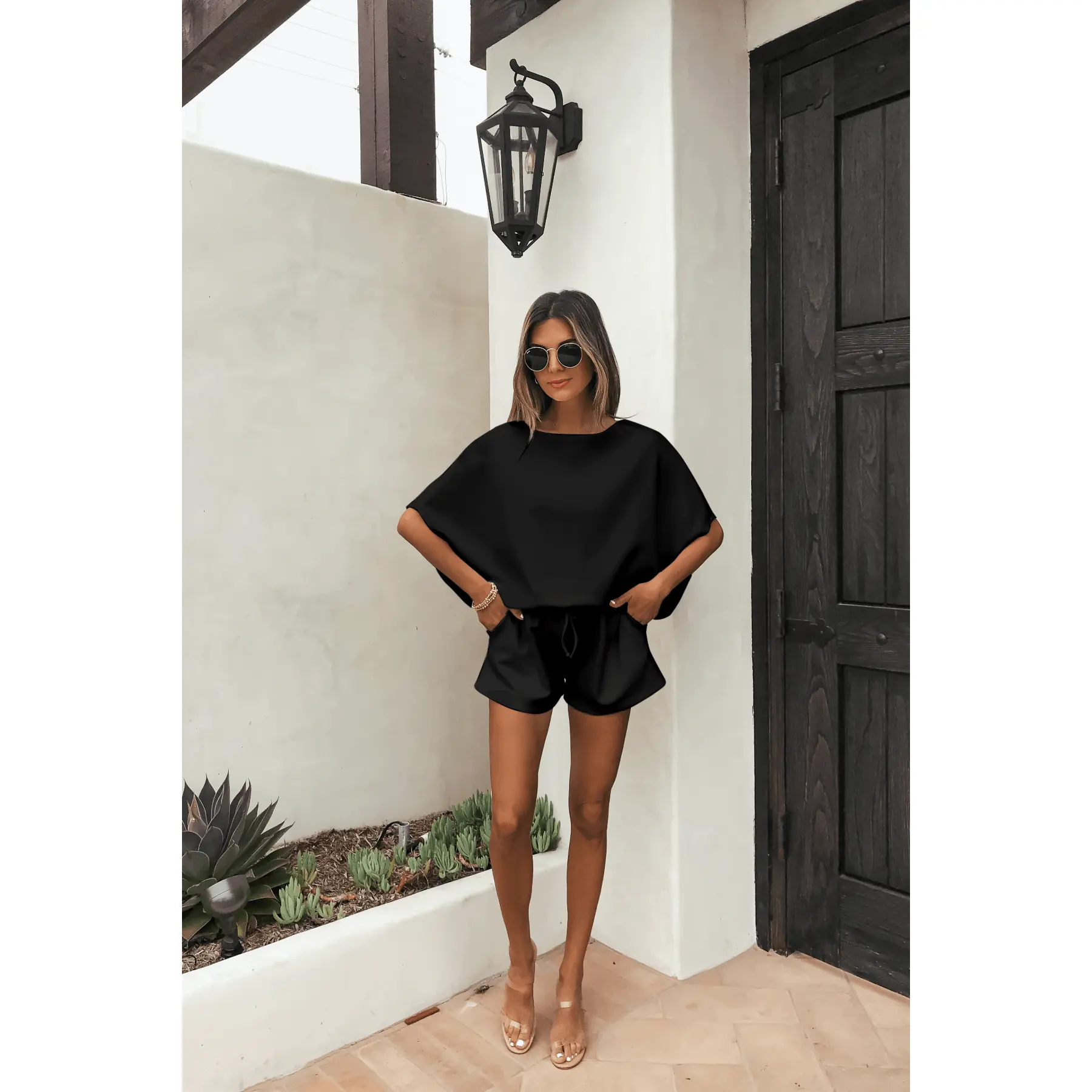 Black Soft Cloud Scuba Shorts