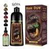 SJOPA 5-in-1 Herbal-Rich Hair Dye Shampoo with Ginseng Extract - Bleach-Free, Nourishing, Grey Hair Coverage, At-Home Natural Haircoloring for All Ages