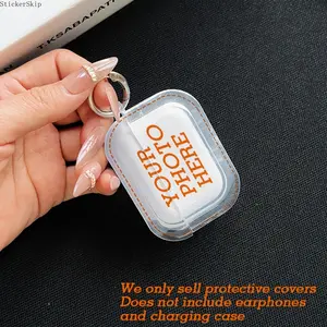 2026 NEW HOT Couple Style Customized Protective Case Cover for Apple AirPods 1/2/3/4/Pro/Pro2/Pro3 TPU Texture Lightweight and Durable Anti-Scratch Shockproof Earphone Charging Box Accessory with Buckle Personalized Design with Photos Audio Protection