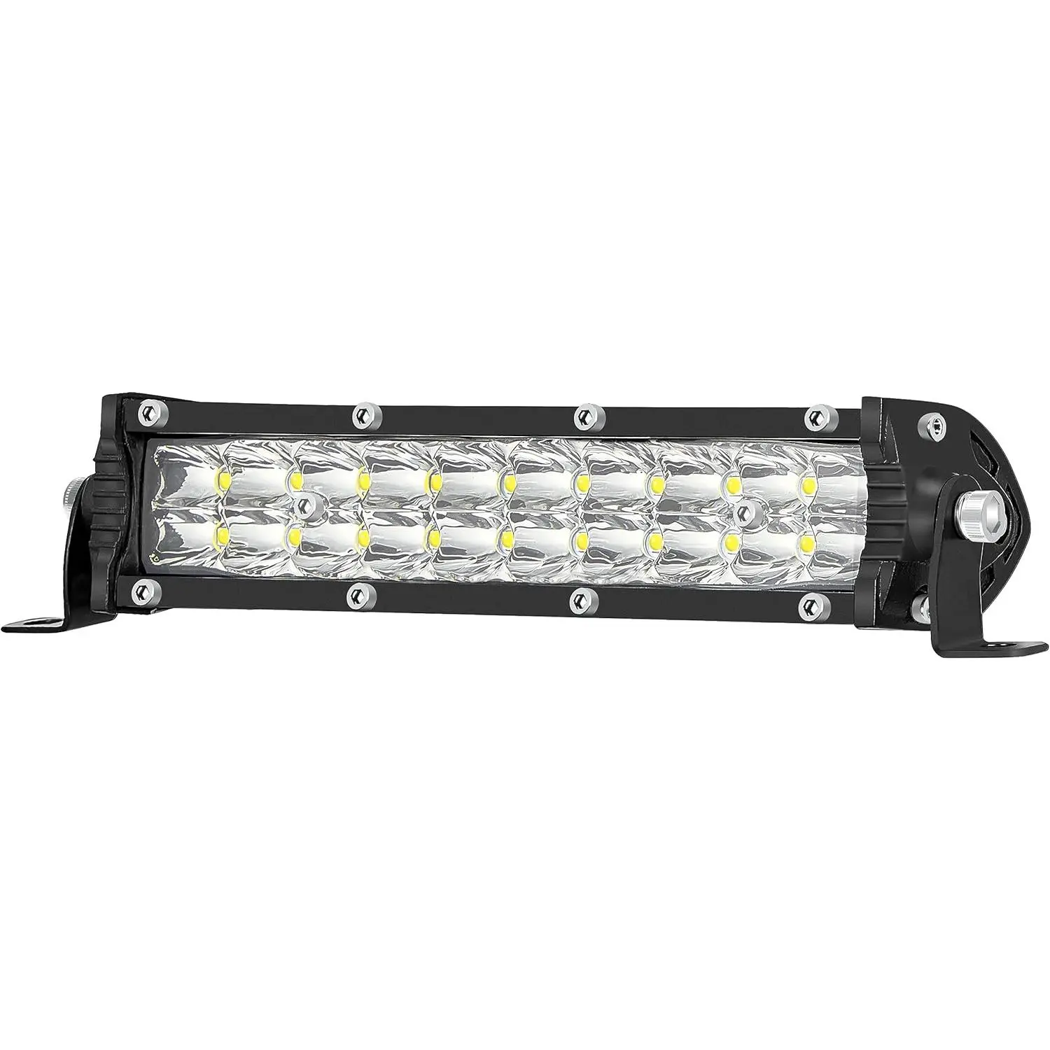 7 Inch Slim LED Light Bar for Truck Tractor, 12V-60V Small LED Work Light Pods Off Road Auxiliary Fog Lights 60W 6000lm, ATV Lawn Mower Golf Cart Electric Dirt Bike MTB Pit-Ebike Riding Headlight