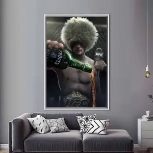 Khabib  Famous Art Poster, Fighter Motivation Wall Art, Gym Workout Canvas Art, Print Quality Modern Artistic Style