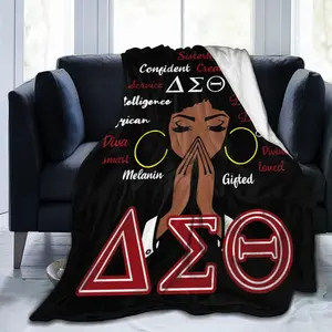 Sorority Gifts Paraphernalia Throw Blanket for Women, Ultra-Soft Cozy Flannel Fleece Throw Blankets for Sofa Bed, Quilt Durable Home Decor Blanket for All Seasons (50"x40")