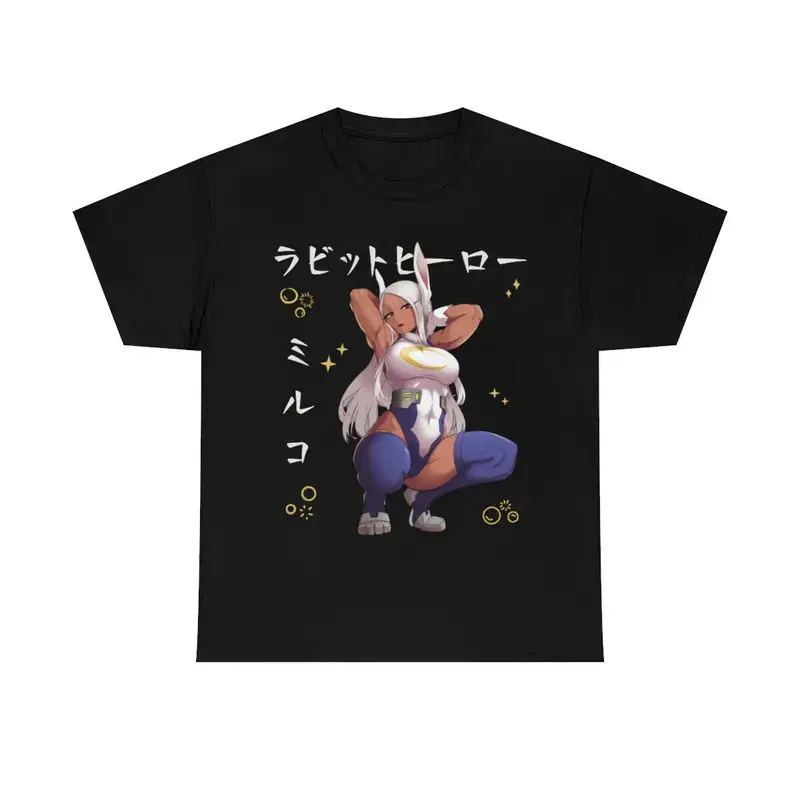 My Hero Academia Mirko Tshirt- Vintage Casual Fashion Graphic Tee - 100% Cotton Unisex Printed T-shirt - Anime Shirts
