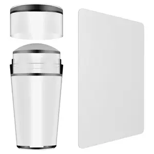 Nail Stamper Plate Kit, 4x Nail Stamping Plates +Dual-end Silicone Nail Art Stamper +Scraper, Valentine's Day Love Heart Kiss &Spring Butterfly Flowers &Leopard Design, DIY Manicure Salon Home BlueZOO