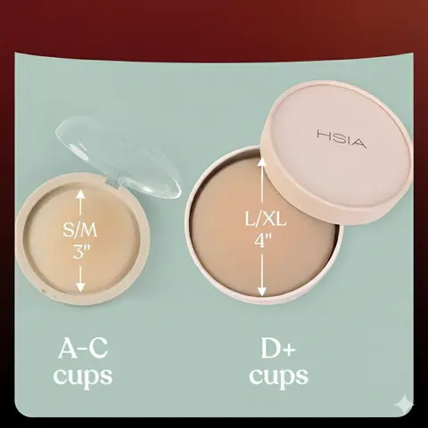 HSIA Breathable Non-Adhesive Reusable Washable Invisible Seamless Silicone Nipple Pasties Breasts Covers