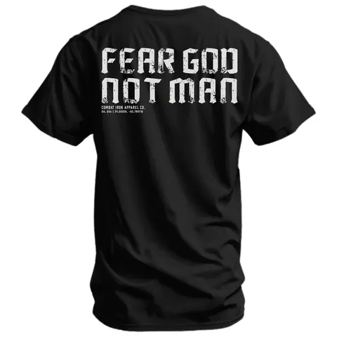 COMBAT IRON Men's Crew Neck Short-Sleeve Pre-Shrink Cotton-Poly Graphic T-Shirt - Durable Fabric, Streetwear Athletic Casual Graphic Clothing Top for Men's T Shirts Needs