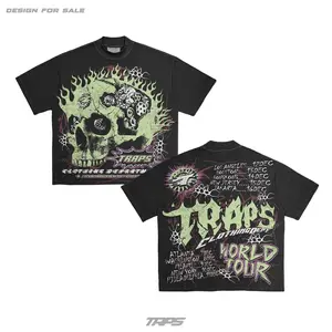 Y2K Graphic "Traps World Tour 2024" Personalize Printed Tshirt Casual Cotton