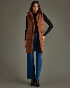 Longline Packable Puffer Vest