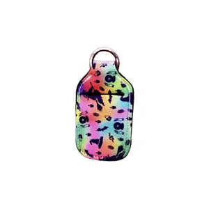 Keychain Chapstick Sanitizer Holder Wristlet Set