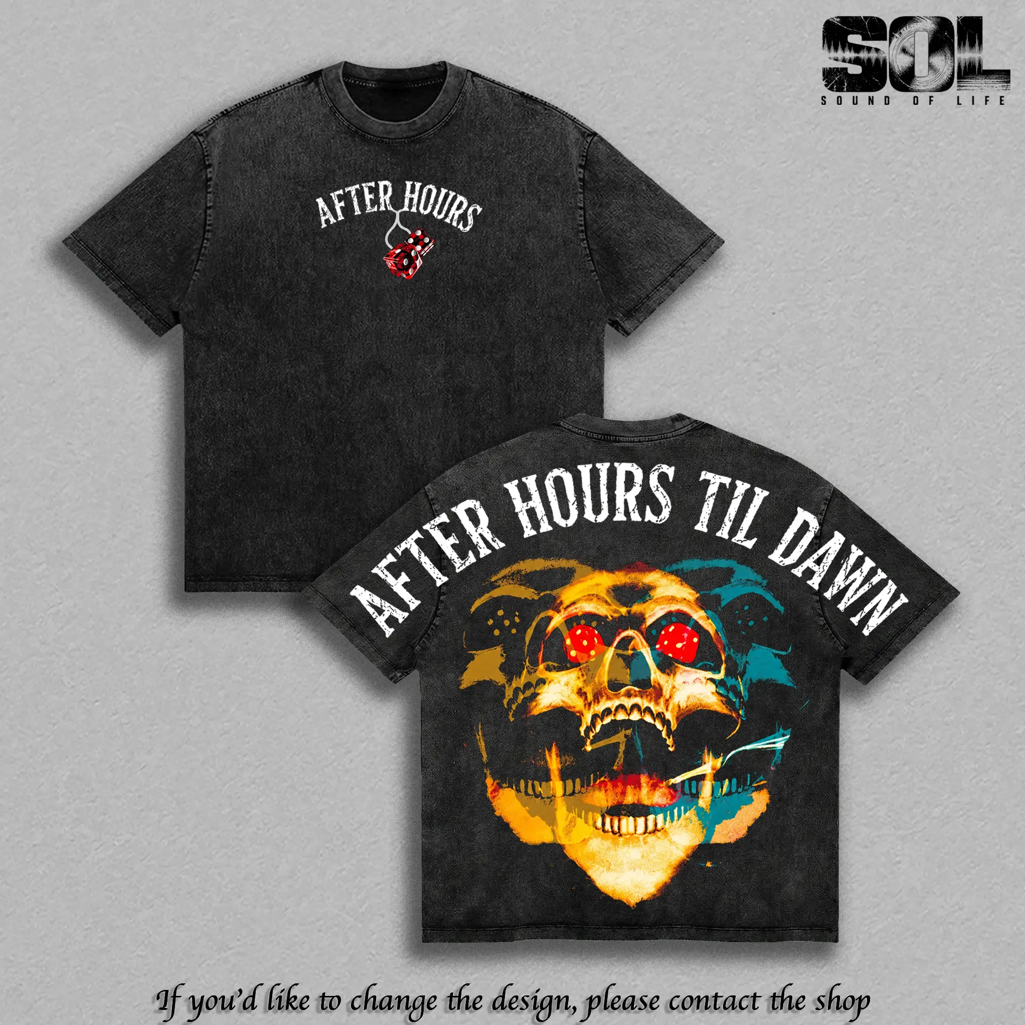 After Hours Til Dawn Vintage Washed Streetwear Tee, XO Streetwear Graphic Tee, Oversized R&B Pop Concert T-Shirt, Retro Heavyweight Cotton Double Sided Unisex Tour Merch Tee