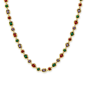 Eye Catching Catena Multi Color Gem Necklace