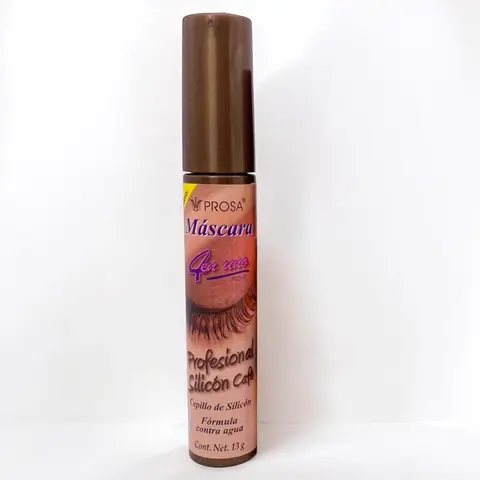 Prosa Professional Silicon Cafe, Prosa maxi-volume burgundy,  Prosa Mascara silicone blue 13ml - Waterproof, Rich Brown Color, Enhances Natural Lashes, Regular Edition, Professional Quality, Made in Mexico Makeup Cosmeti