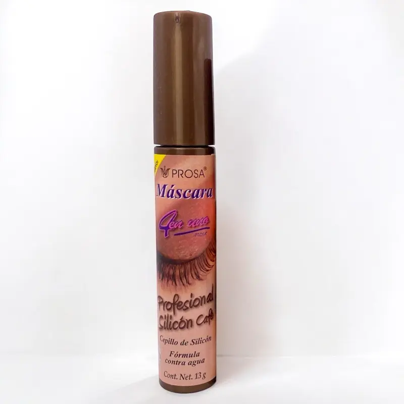 Prosa Professional Silicon Cafe, Prosa maxi-volume burgundy, Prosa Mascara silicone blue 13ml - Waterproof, Rich Brown Color, Enhances Natural Lashes, Regular Edition, Professional Quality, Made in Mexico Makeup Cosmeti