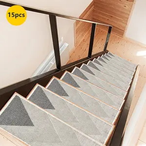 Non-Slip Stair Carpet, Step Protection Carpet, Decorative Bordered Stair Mat, Stair Runner for Home Decoration & Bedroom Accessories - Suitable for Indoor, Outdoor Stairs & Multiple Scenarios.