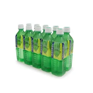 Aloevine Aloe Vera Drink Original healthy juice pure with chunks of aloe l 16.9 oz. 10 pack l plant based Vegetable Korean drinks
