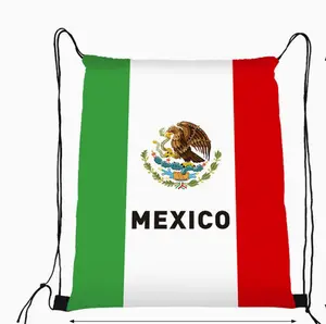 New 2026 US, Canada and Mexico World Cup Products Mexico Canvas Bag Storage Bag Free Design Football Bag gym