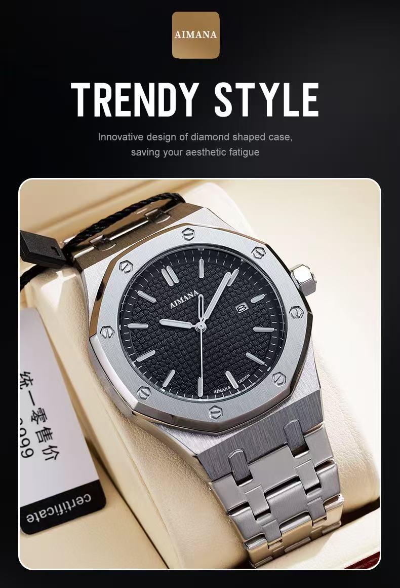 Men’s Luxury Formal Quartz Watch–Featuring a square stainless steel case with a luminous dial,water and scratch resistance, and a date display.A stylish and versatile luxury timepiece(Randomly give away an elegant,and stylish women's watch) Men’s Luxury Formal Quartz Watch–Featuring a square stainless steel case with a luminous dial,water and scratch resistance, and a date display.A stylish and versatile luxury timepiece(Randomly give away an elegant,and stylish women's watch)