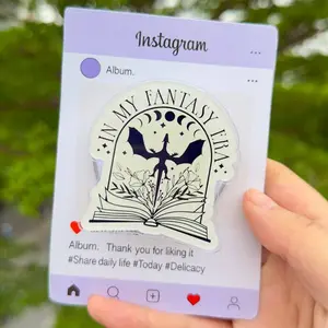 In My Fantasy Era Dragon Book Magsafe Phone Grip - Magnetic Pop Socket & Kickstand - Fantasy Reader Gift